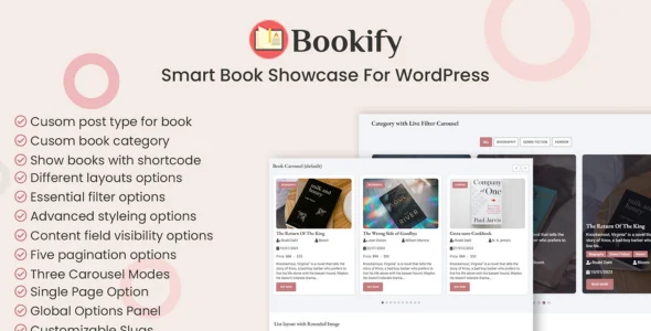 Bookify – Smart Book Showcase Plugin For WordPress