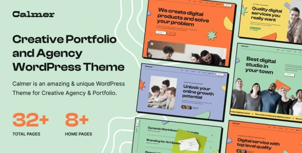 Calmer - Portfolio and Agency WordPress Theme Download