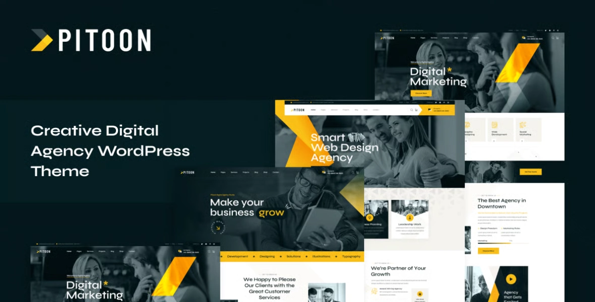 Pitoon - Creative Digital Agency WordPress Theme