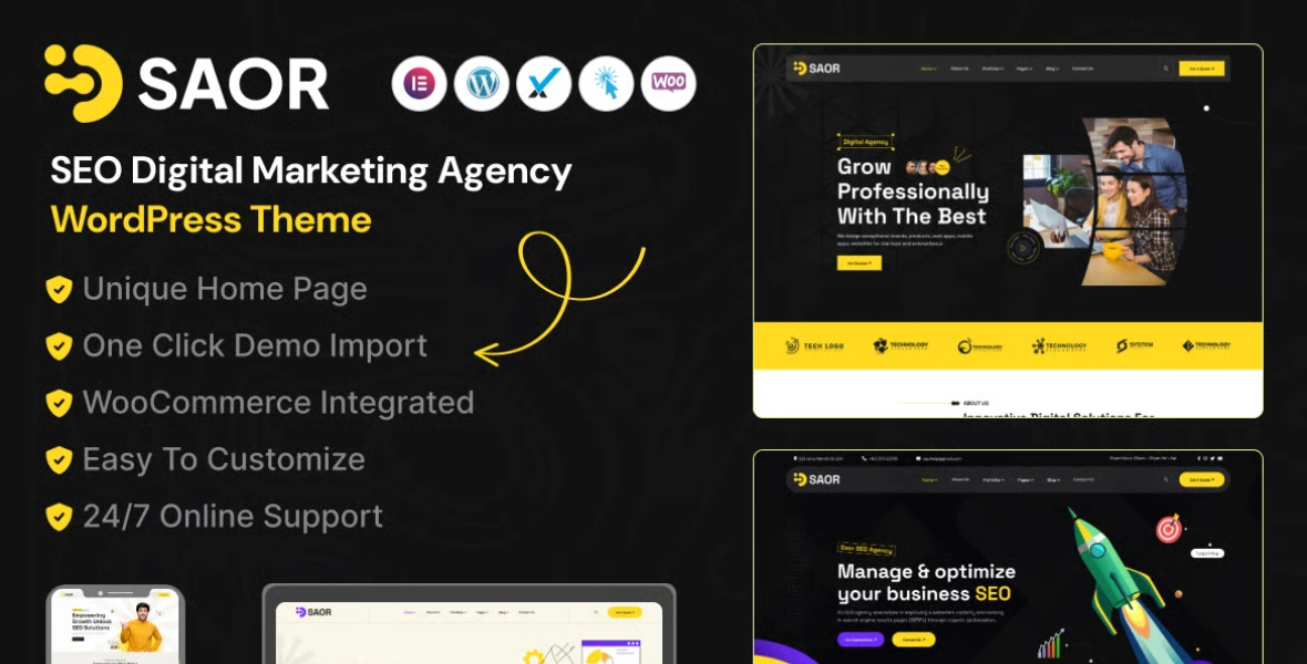 Saor - SEO Digital Marketing Agency WordPress Them