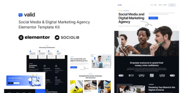 Valid - Social Media & Digital Marketing Agency Elementor Template Kit