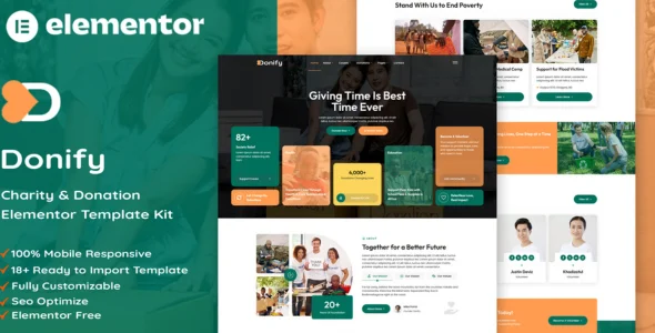 Donify - Charity & Donation Elementor Template Kit