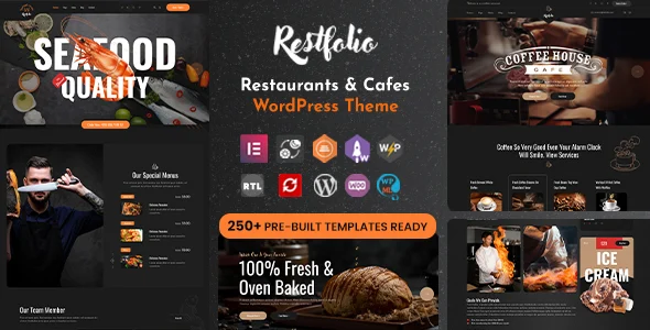 Restfolio - Restaurants & Cafes WordPress Theme