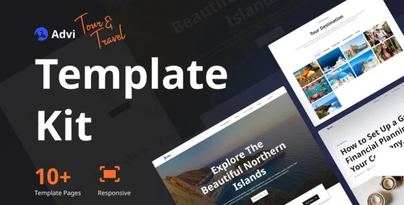 Advi - Creative Tour and Travel Elementor Pro Template Kit