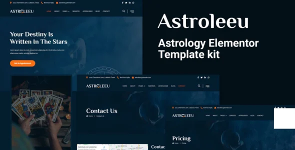 Astroleeu - Astrology & Numerology Elementor Template Kit