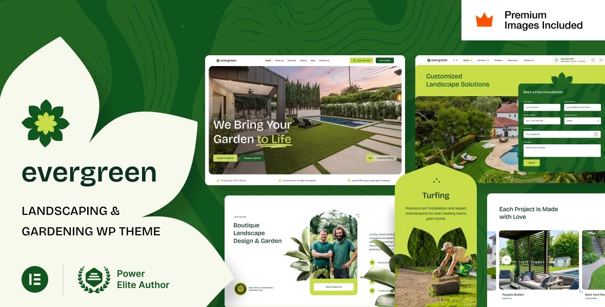EverGreen – Landscaping Gardening WordPress Theme