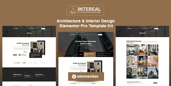 Intereal - Architecture & Interior Design Elementor Pro Template Kit