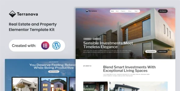 Terranova - Real Estate and Property Elementor Template Kit