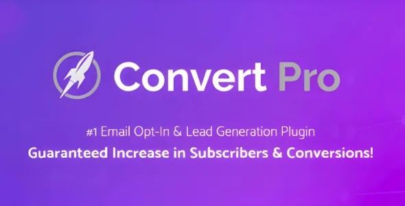 Convert Pro – Email Opt-In & Lead Generation Plugin WordPress