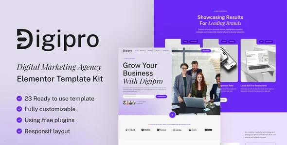 Digipro - Digital Marketing Agency Elementor Template Kit