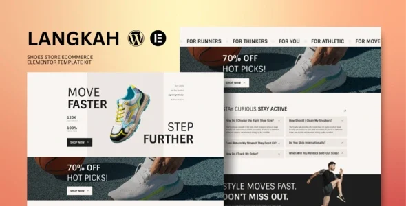 Langkah - Shoes Store eCommerce Elementor Template Kit