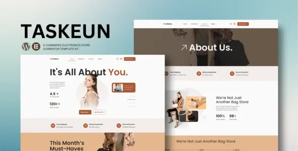Taskeun - E-Commerce Bag Store Elementor Template Kit
