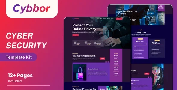 Cybbor – Cyber Security Services Elementor Template Kit