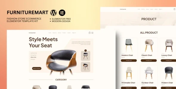Furnituremart - Furniture Ecommerce Elementor Template Kit