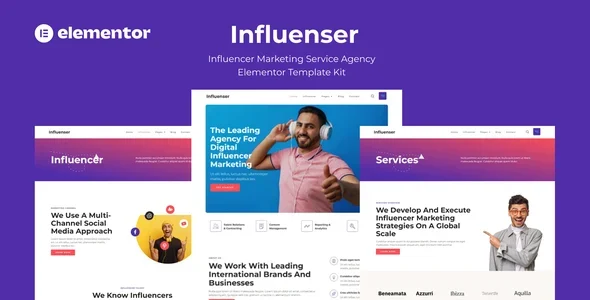 Influenser - Influencer Marketing Services Agency Elementor Template Kit