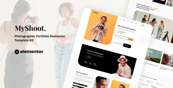 MyShoot - Photographer Portfolio Elementor Template Kit