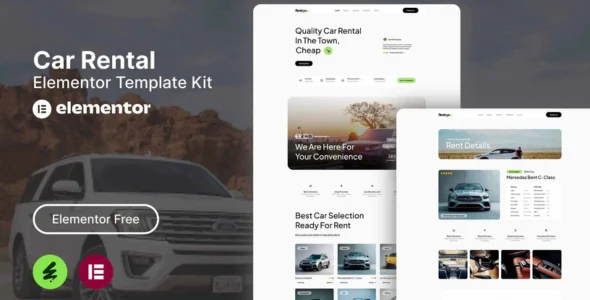 Rentcys - Car Rental Elementor Template Kit
