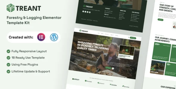 Treant - Forestry & Logging Elementor Template Kit