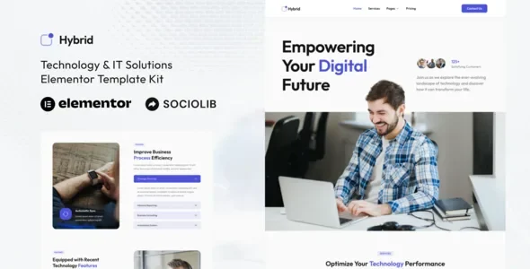 Hybrid - Technology & IT Solutions Elementor Template Kit