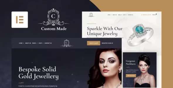 CustomMade - Customized Jewellery & Goldsmith Elementor Pro Template Kit
