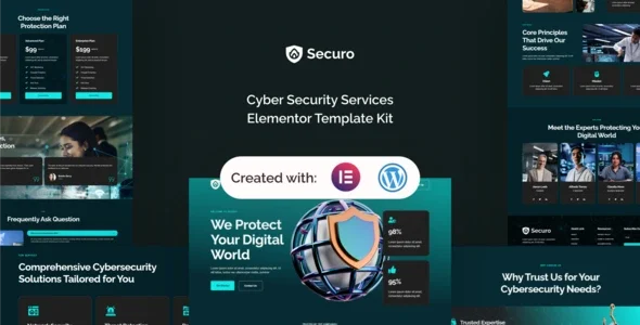 Securo - Cyber Security Services Elementor Template Kit