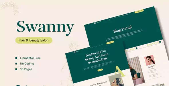 Swanny - Hair & Beauty Salon Elementor Template Kit