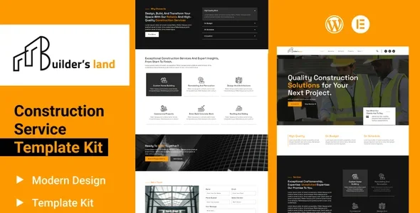 Builders Land - Construction & Building Elementor Template Kit