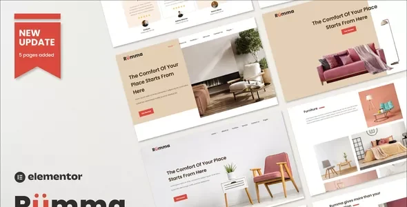 Rumma - Furniture Interior Elementor Template Kit