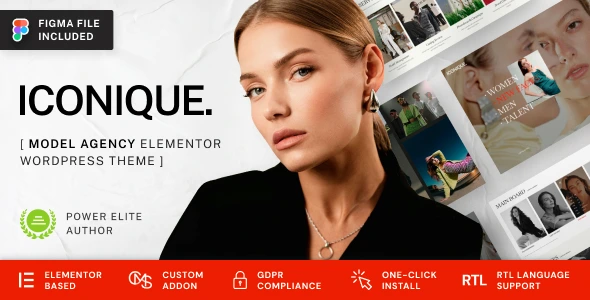 Iconique - Fashion Model Agency WordPress Theme