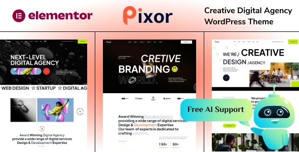 Pixor - Creative Digital Agency WordPress Theme