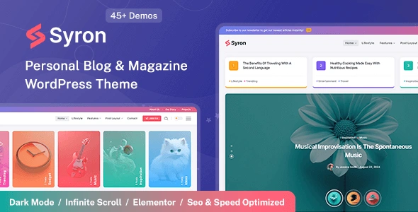 Syron | Personal Blog & Magazine WordPress Theme 