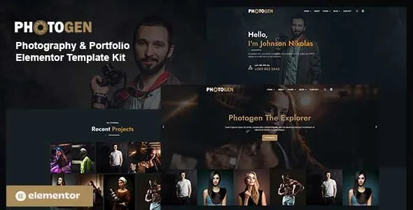 Photogen - Photography & Portfolio Elementor Pro Template Kit