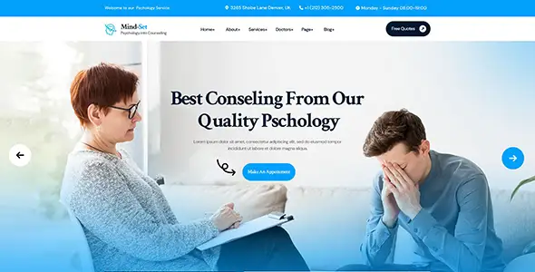 Mindset - Psychology Counseling WordPress Theme
