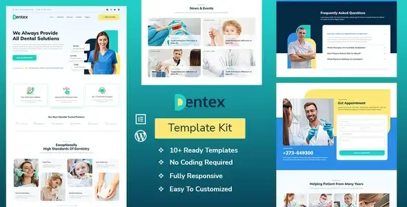 DENTEX - Dentist & Dental Care Elementor Template Kit