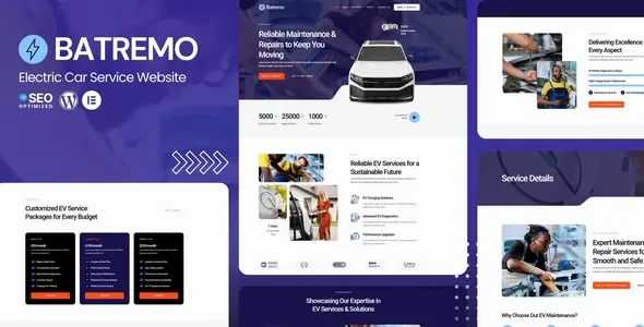 Batremo - Electric Car Service Elementor Template Kits