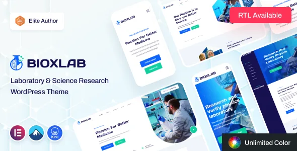 Bioxlab - Laboratory & Science Research WP Theme