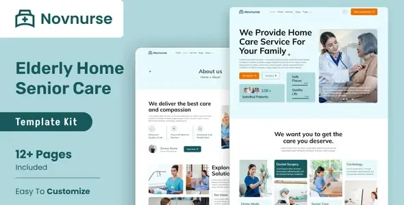 Novnurse - Elderly & Senior Care Services Elementor Template Kit