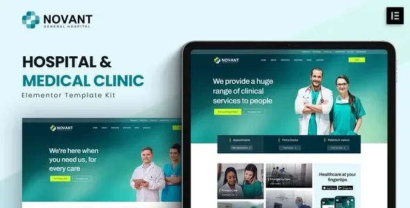 Novant - Hospital And Medical Clinic Elementor Template Kit