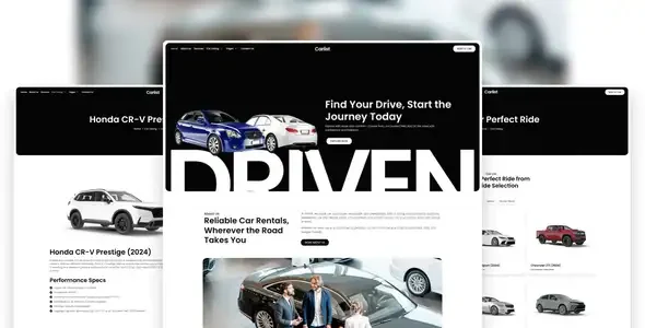 Carlist - Modern Minimalist Car Rental Elementor Template Kit