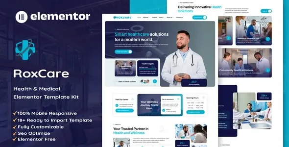 RoxCare - Health & Medical Elementor Template Kit