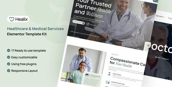 Healix - Healthcare & Medical Services Elementor Template Kit