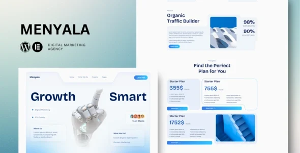 Menyala - Digital Marketing Agency Elementor Template Kit