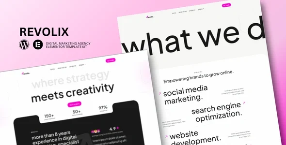 Revolix - Digital Marketing Agency Elementor Template Kit
