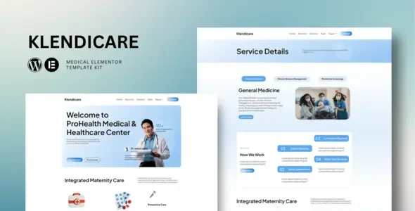 Klendicare - Medical Elementor Template Kit