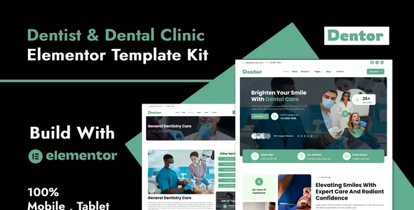 Dentor - Dentist & Dental Care Elementor Template Kit