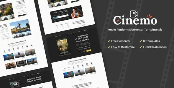 Cinemo - Video Streaming Website Elementor Template Kit