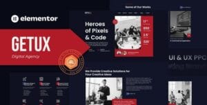 Getux - Modern Digital Agency Elementor Template Kit