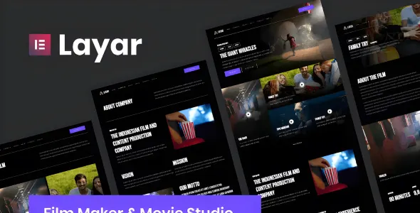 Layar - Film Maker & Movie Studio Elementor Template Kit