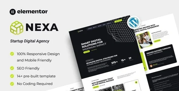 Nexa - Startup Digital Agency Elementor Template Kit