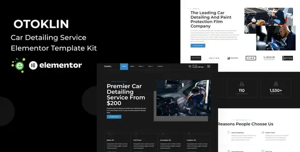 Otoklin - Car Detailing Service Elementor Pro Template Kit